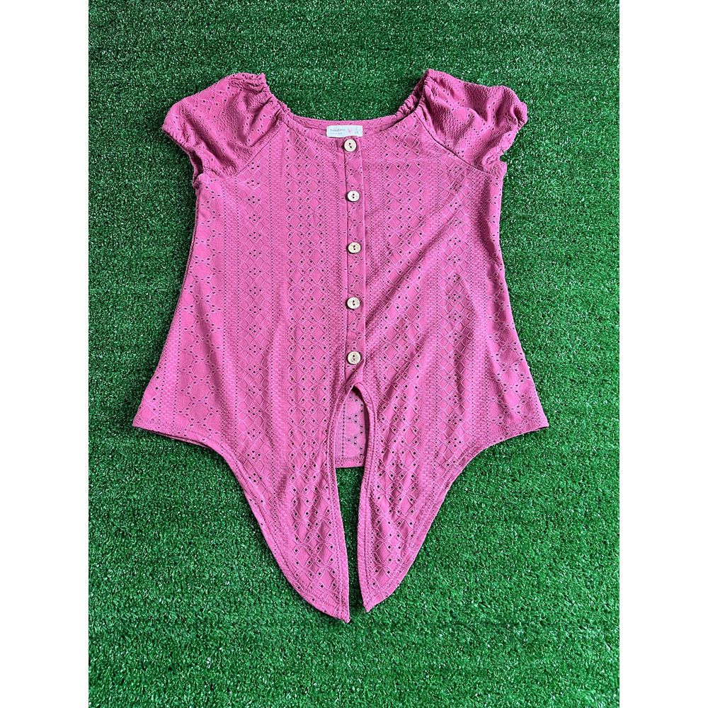 Beautees Pink Women’s Large Blouse with Tie